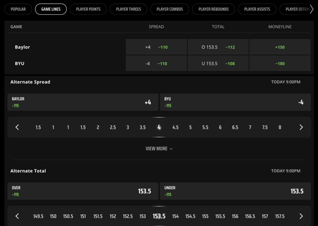 Beginner Betting Example