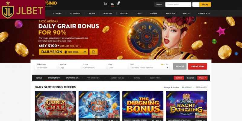 Online casino promotions page highlighting daily slot bonus offers